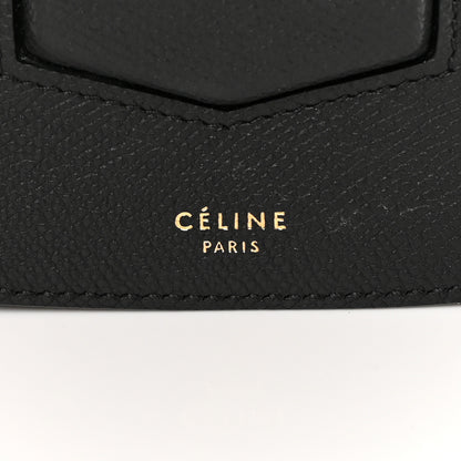 Celine Grained Calfskin Medium Trotteur Black 6 of 15