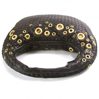 Bottega Veneta Leather Woven Rivet Veneta Medium Hobo Ebano 6 of 8