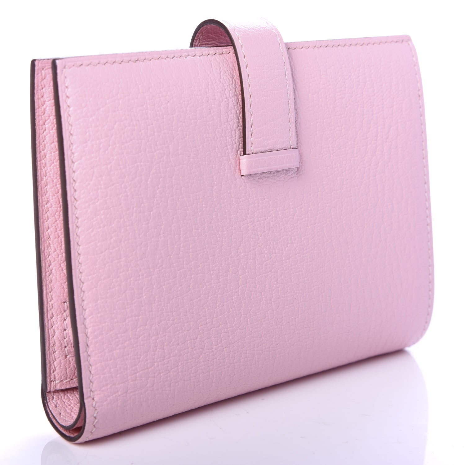 Hermes Chevre Mysore Bearn Compact Wallet Rose Sakura 3 of 7
