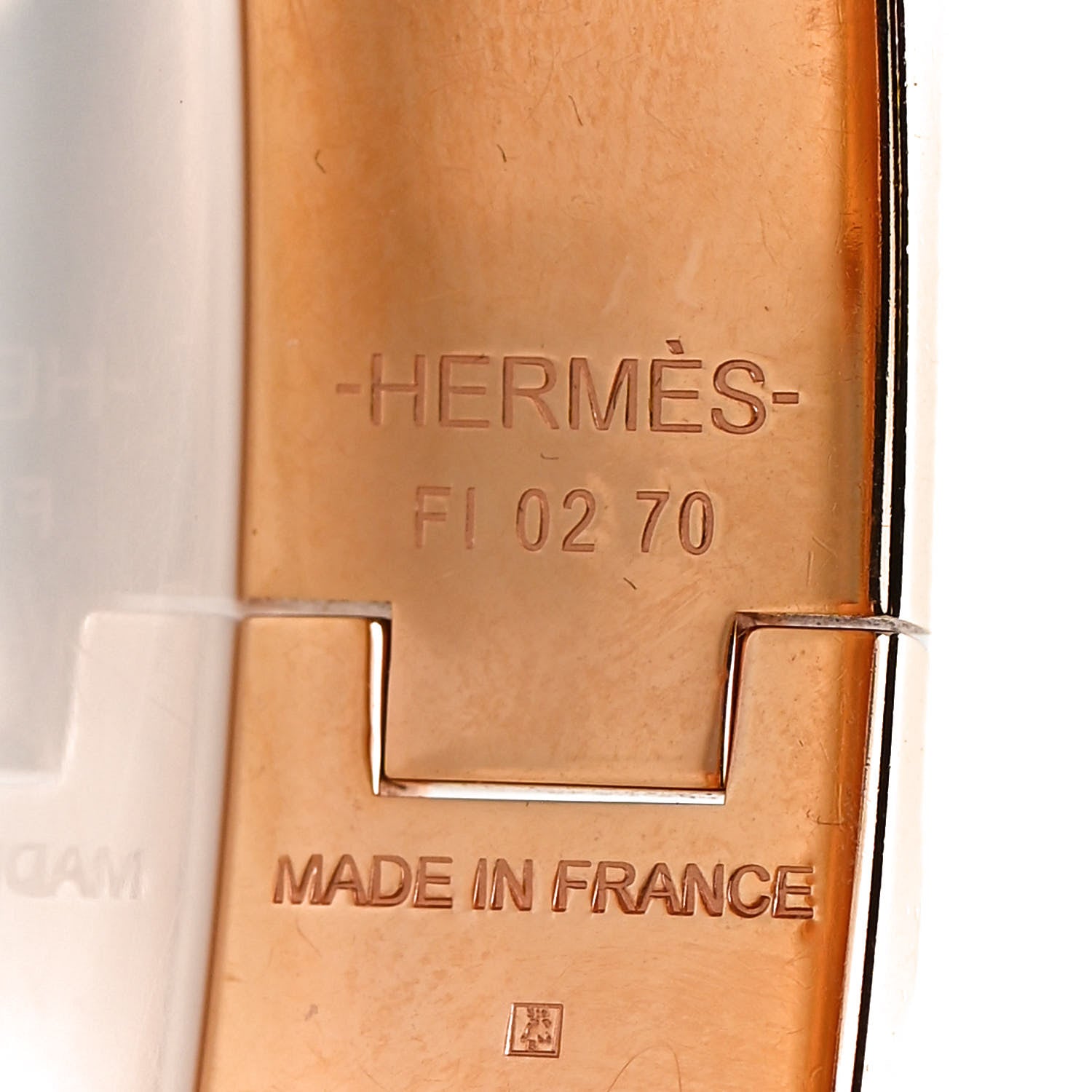 Hermes Enamel Narrow Clic Clac H Bracelet PM White 3 of 4