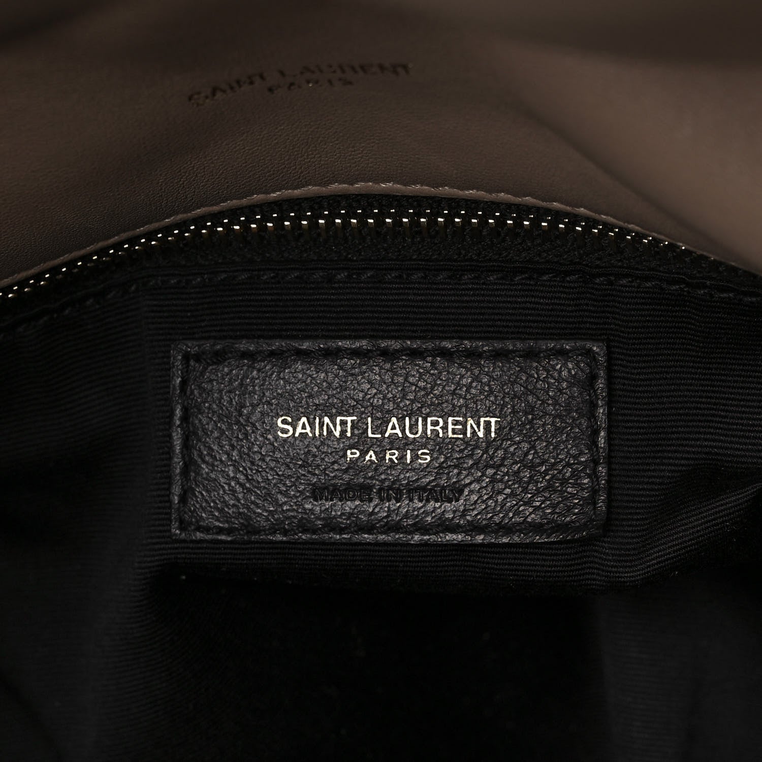 Saint Laurent Lambskin Quilted Medium Loulou Puffer Monogram Chain Satchel Dark Beige 6 of 13