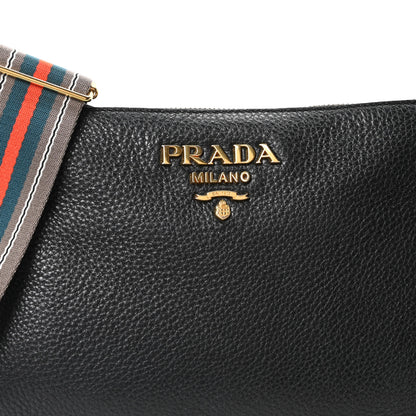 Prada Vitello Daino Crossbody Bag Black 7 of 9