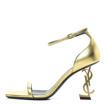 Saint Laurent Calfskin Opyum 85 Sandals 36 Oro 1 of 8