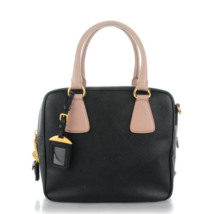 Prada Saffiano Lux Bauletto Black Cammeo 1 of 8