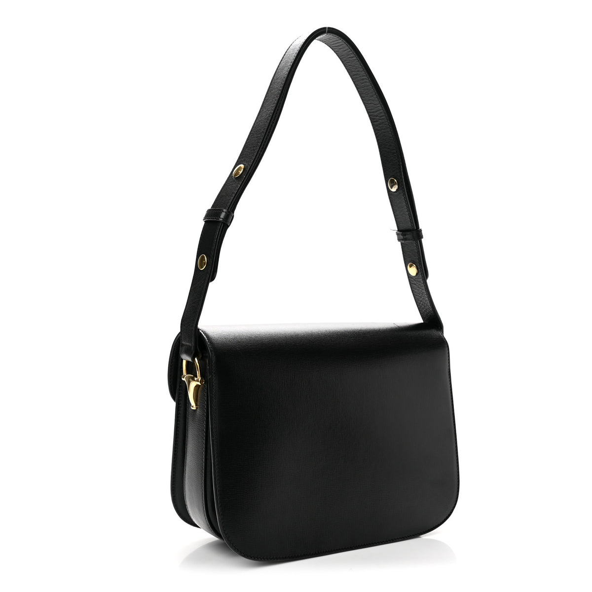 Gucci Azalea Calfskin Horsebit 1955 Shoulder Bag Black Black 3 of 10