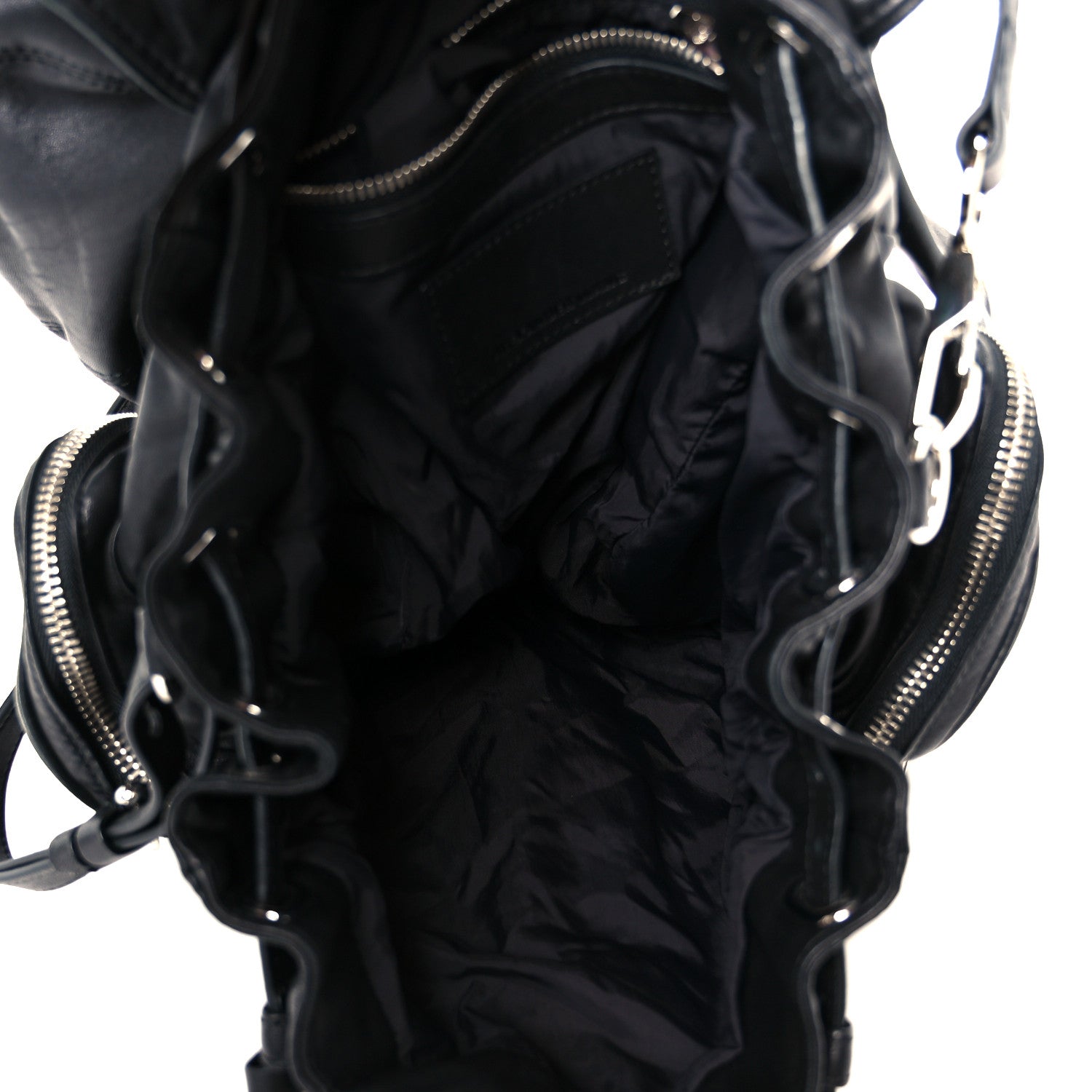 Alexander Wang Lambskin Marti Backpack Bag Washed Black Rhodium