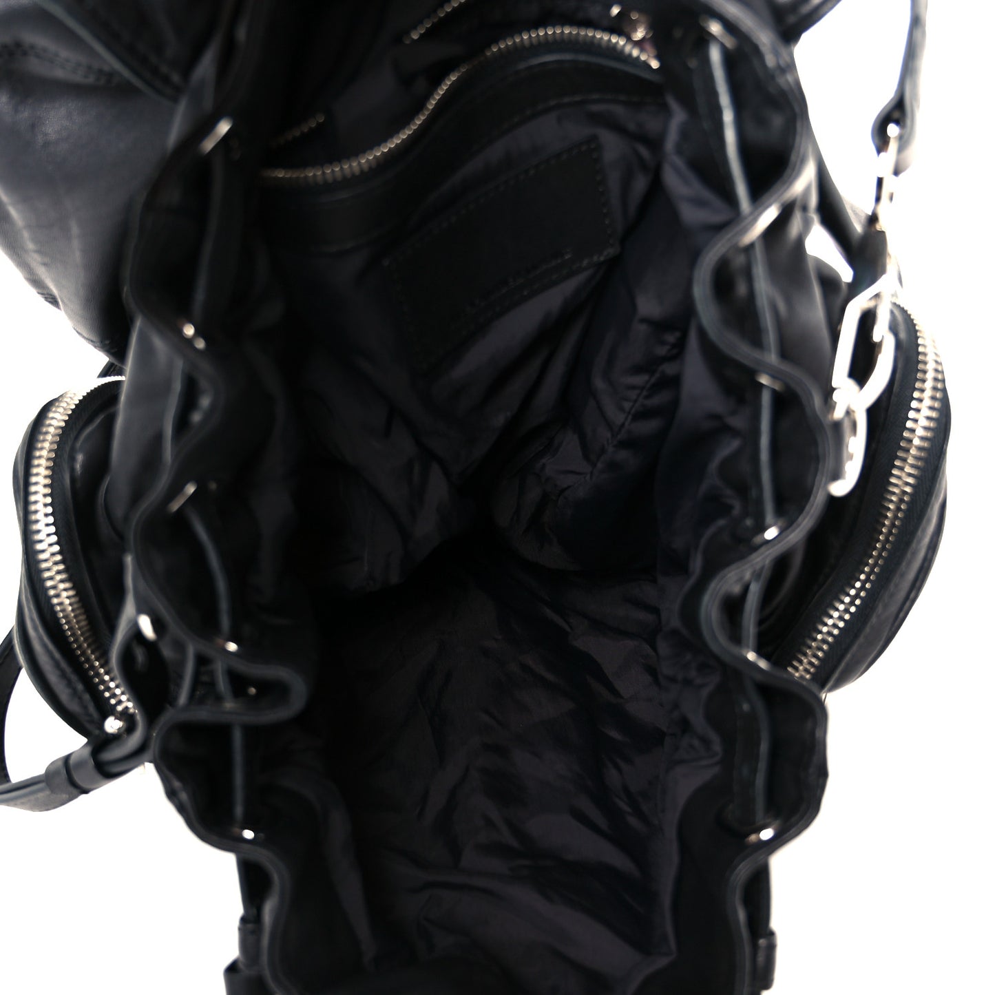 Lambskin Marti Backpack Bag Washed Black Rhodium Hardware