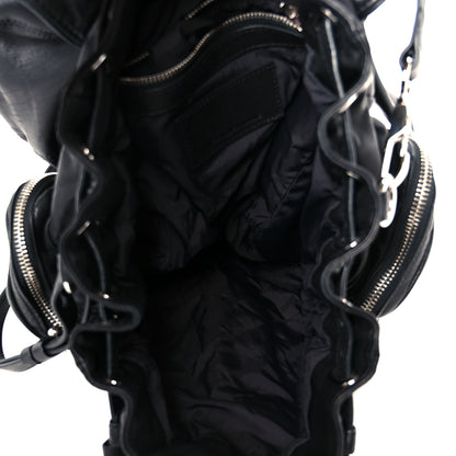 Alexander Wang Lambskin Marti Backpack Bag Washed Black Rhodium Hardware 7 of 13
