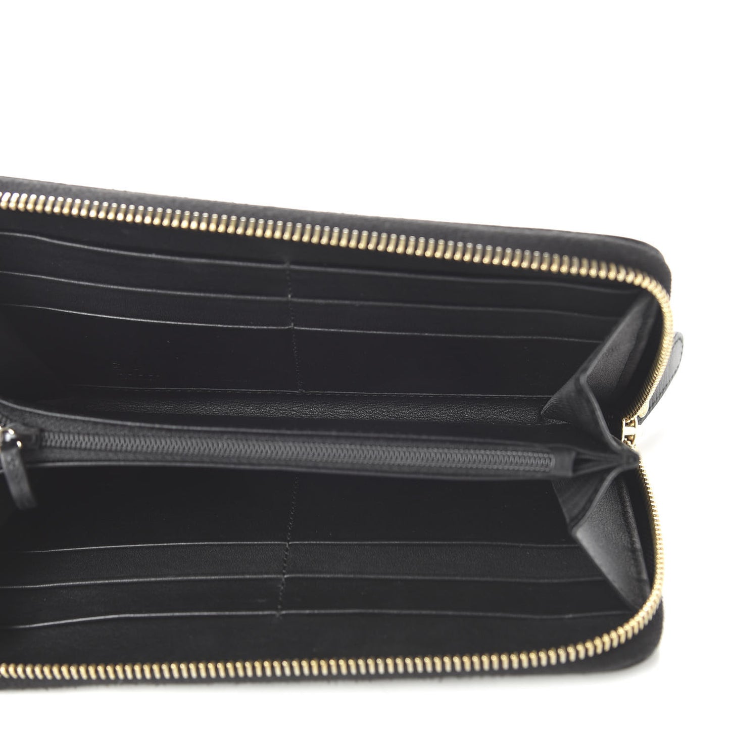 Microguccissima Zip Around Wallet Black