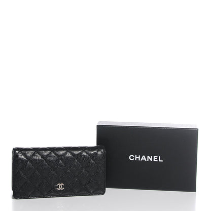 Chanel Caviar Quilted Yen Wallet Black 9 of 9