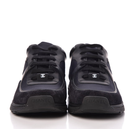 Chanel Suede Calfskin CC Sneakers 41 Black 2 of 9