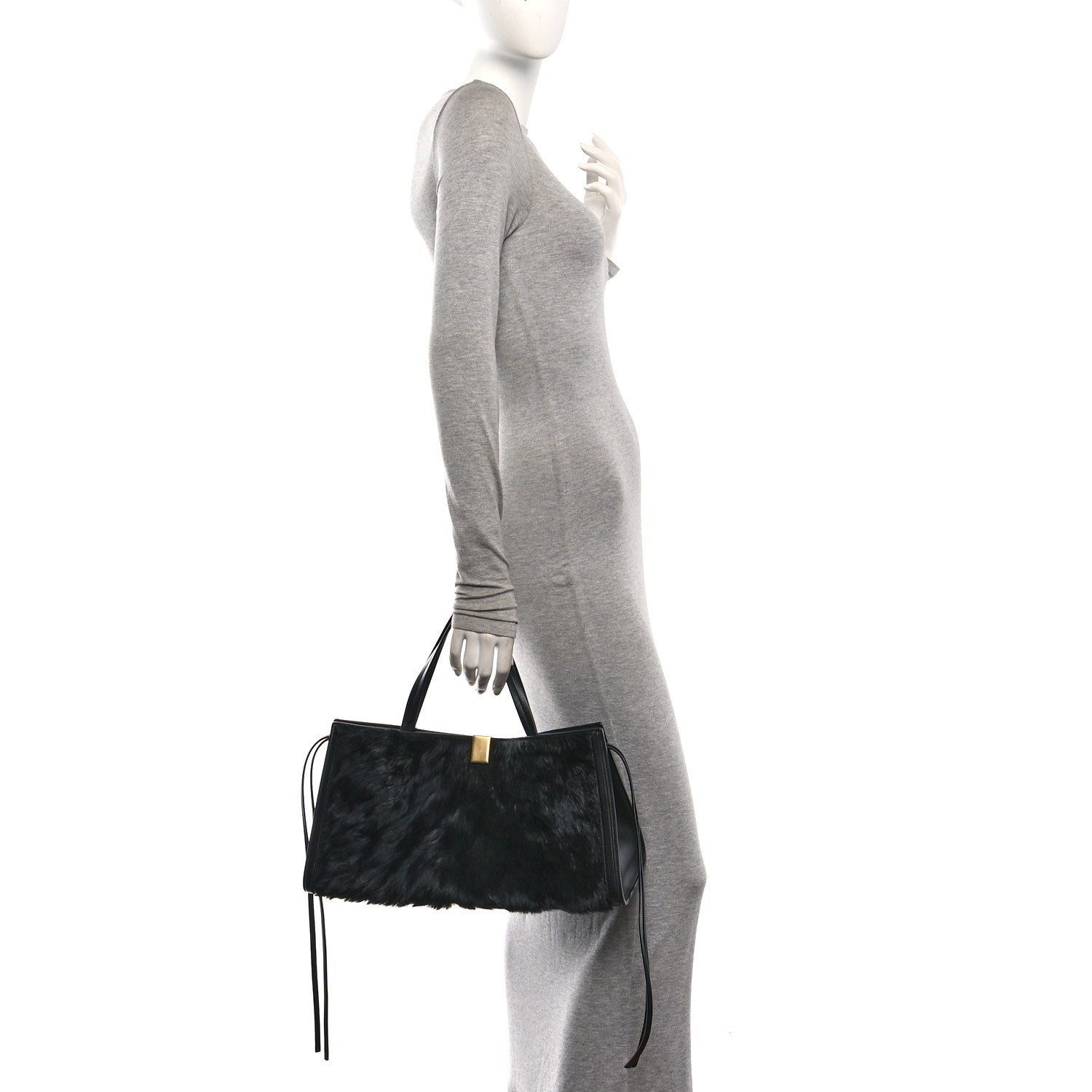 Phoebe Philo Calf Hair Small Kit Cabas  Black 2 of 9