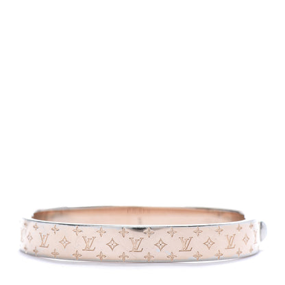 Louis Vuitton Monogram Nanogram Cuff S Pink Gold 3 of 7