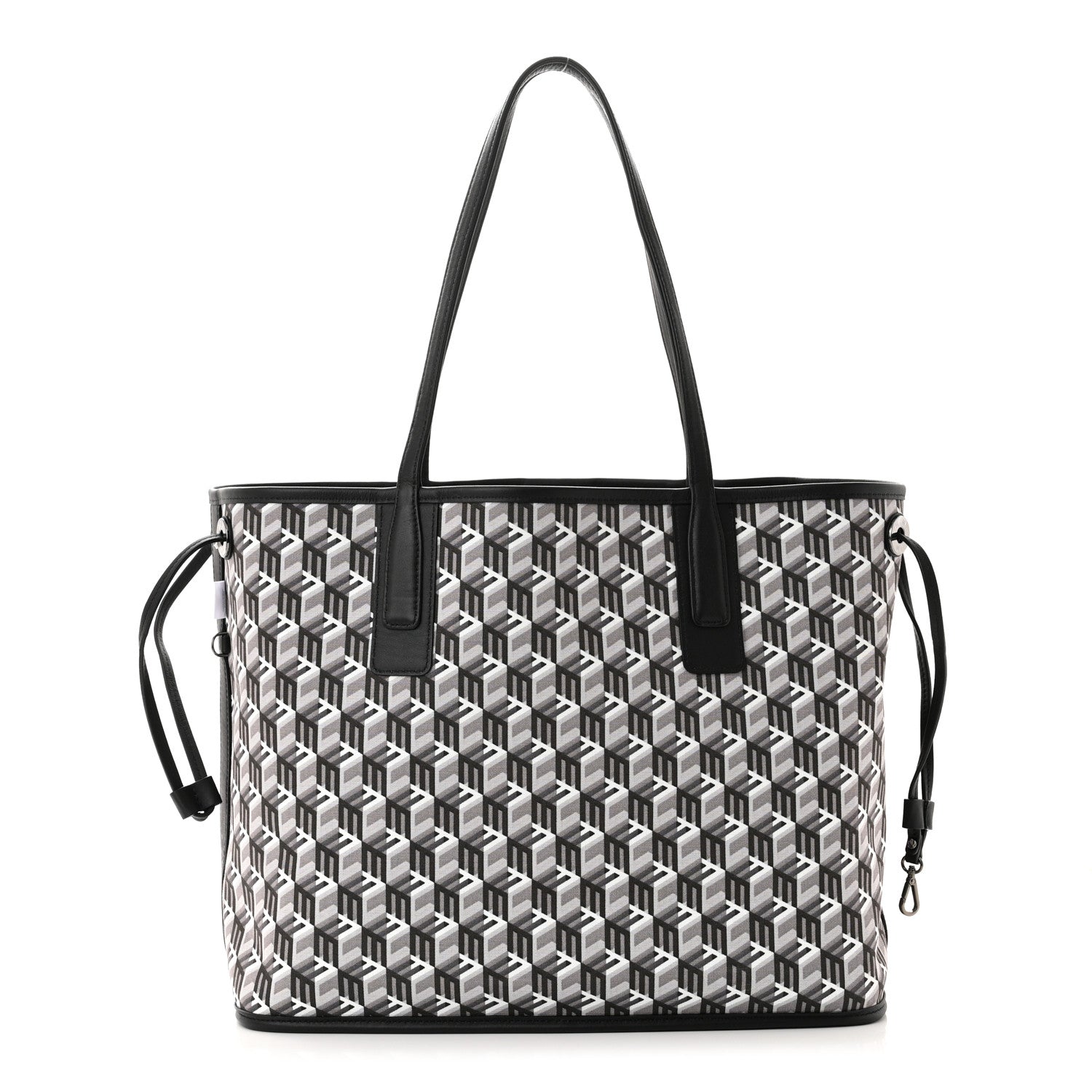 MCM Visetos Medium Liz Reversible Shopper Tote Black 4 of 19