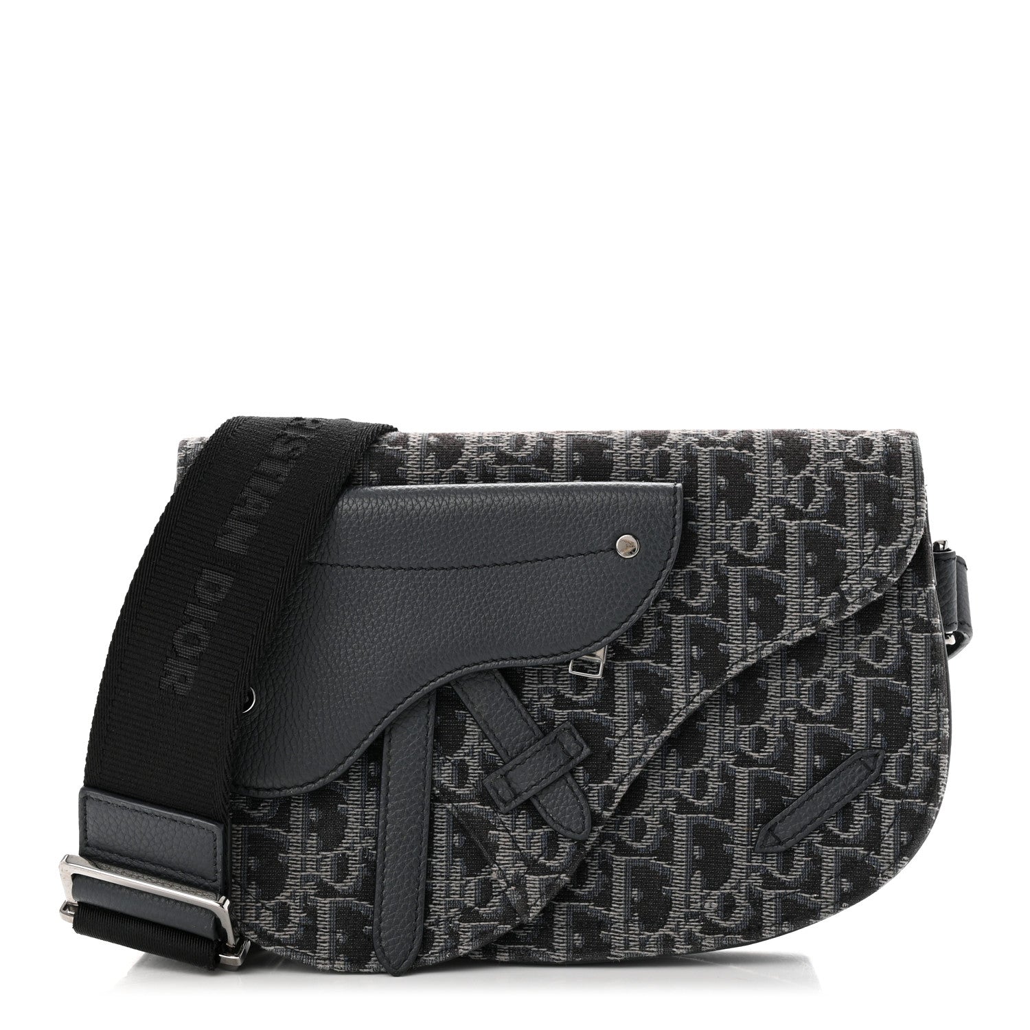 Christian Dior Oblique Saddle Messenger Pouch Black 1 of 12