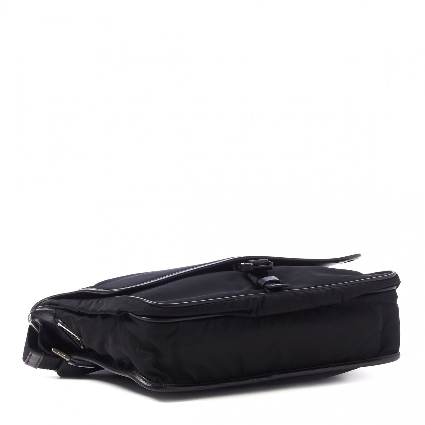 Tessuto Nylon Saffiano Logo Messenger Bag Black