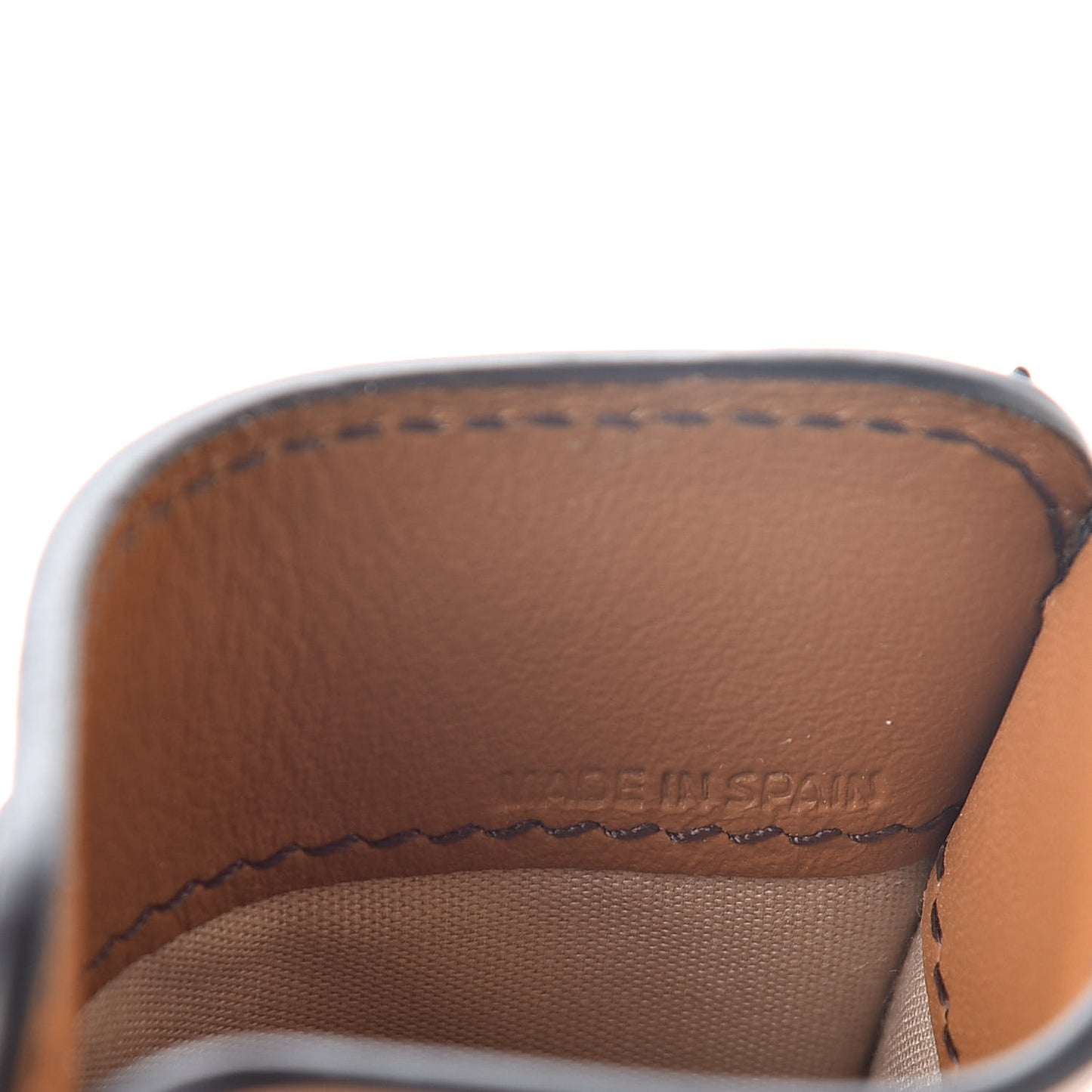 Calfskin Lizard Embossed Walden Card Holder Classic Tobacco