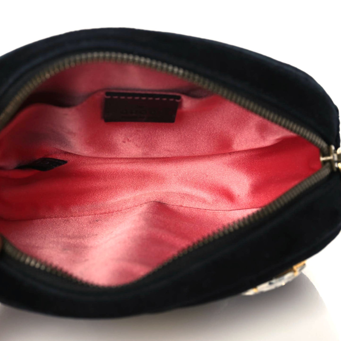 Velvet Matelasse Marquise Crystals GG Marmont Belt Bag 85 34 Black