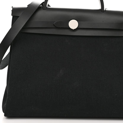 Hermes Toile Militaire Vache Hunter Herbag Zip Retourne 31 PM Black 13 of 13