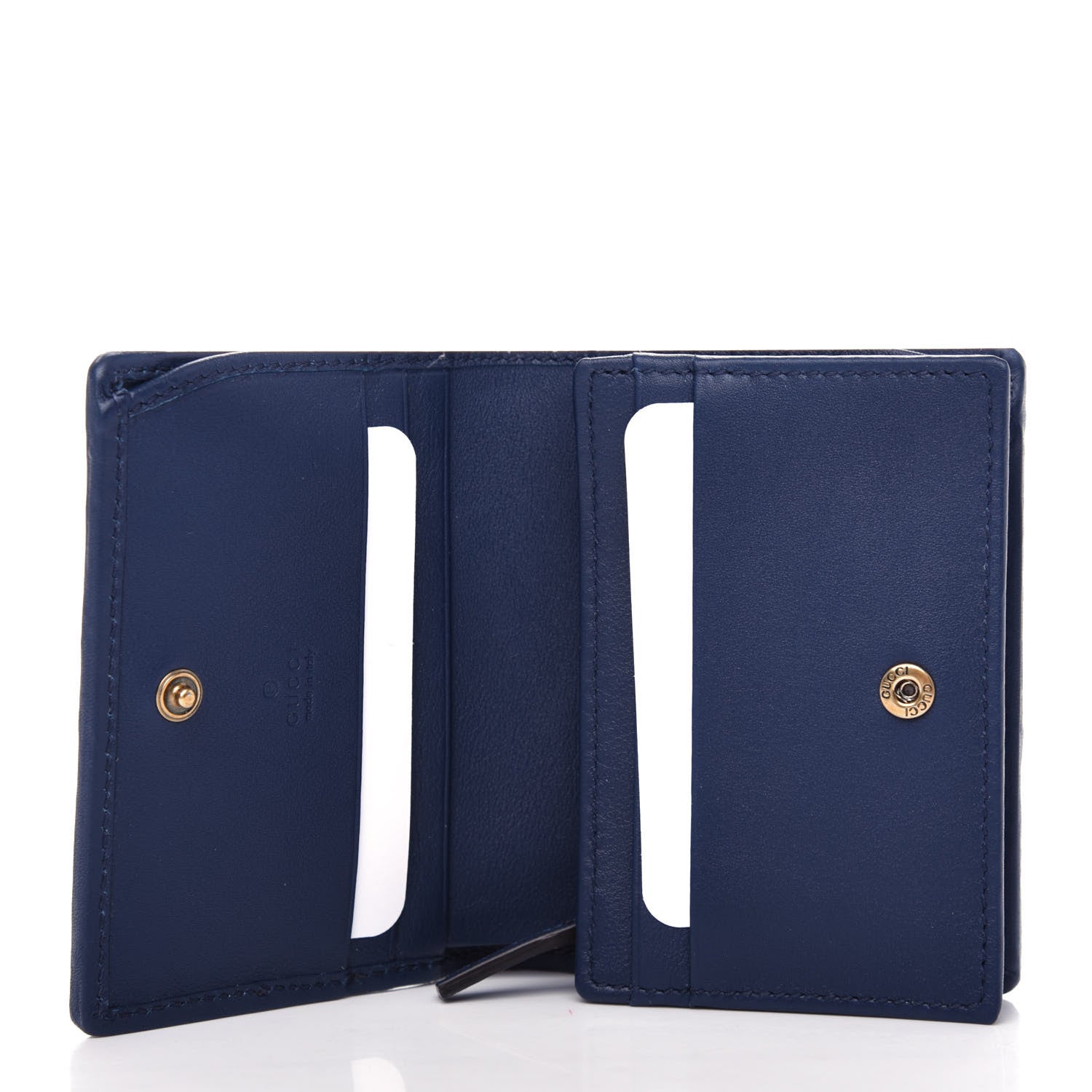 Gucci Canvas Flora Floral Trapuntata Zumi Card Case Wallet Great White Multicolor Blue Agata 5 of 7