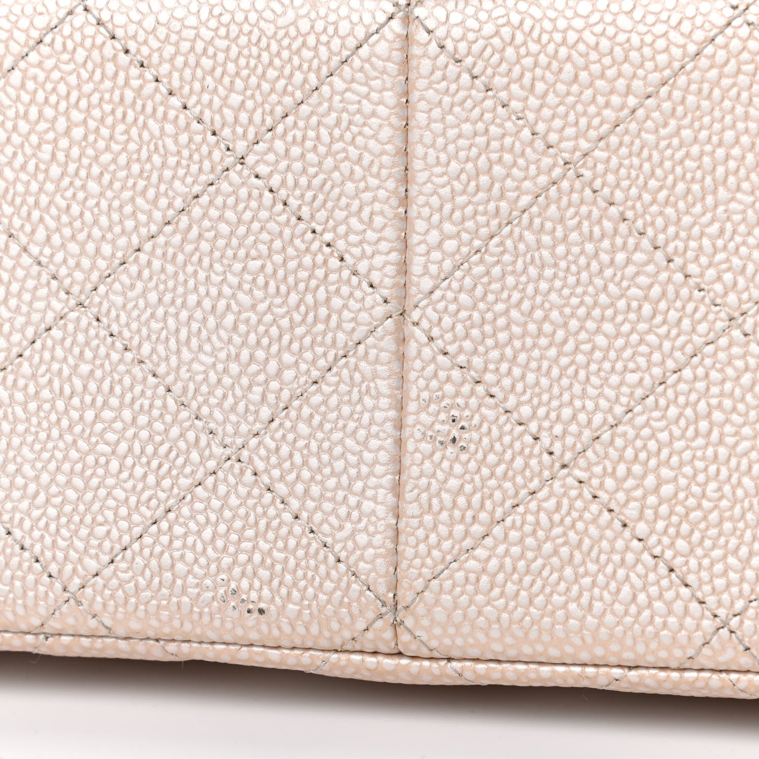 Chanel Iridescent Caviar Quilted Jumbo Double Flap Beige 11 of 18