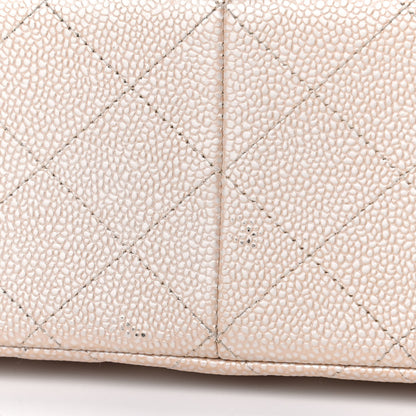 Chanel Iridescent Caviar Quilted Jumbo Double Flap Beige 11 of 18