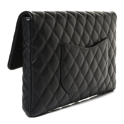 Chanel Caviar Quilted Flap Clutch Black 2 of 12