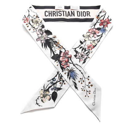 Christian Dior Silk Rosa Mutabilis Mitzah Scarf Beige 1 of 3