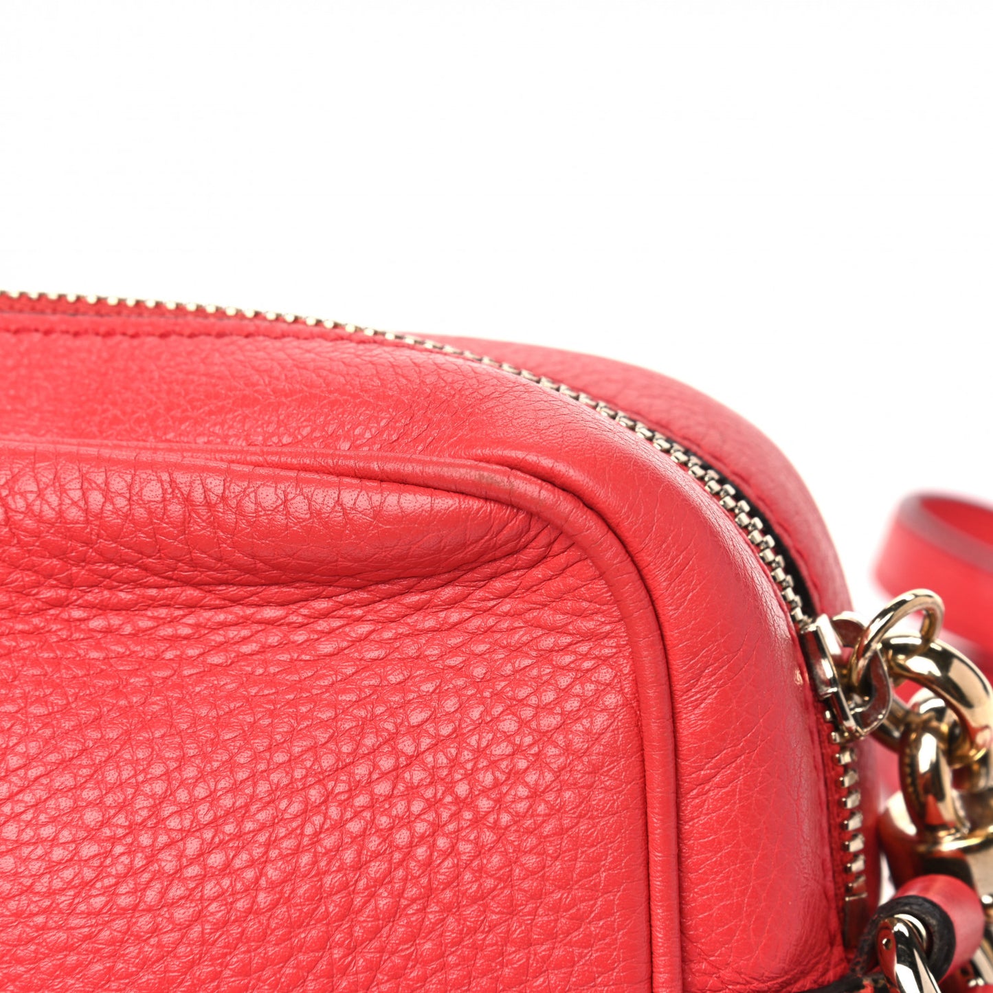 Pebbled Calfskin Small Soho Disco Bag Begonia Pink