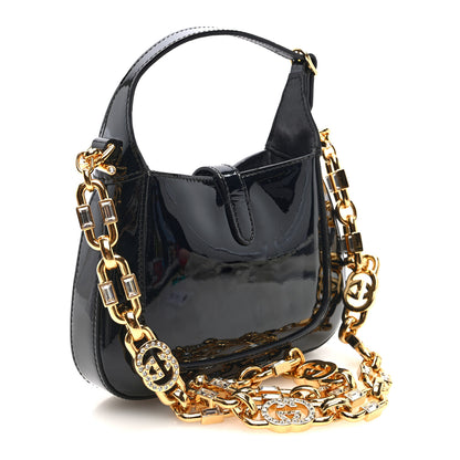 Gucci Patent Mini Jackie 1961 Crystal Hobo Black 3 of 9