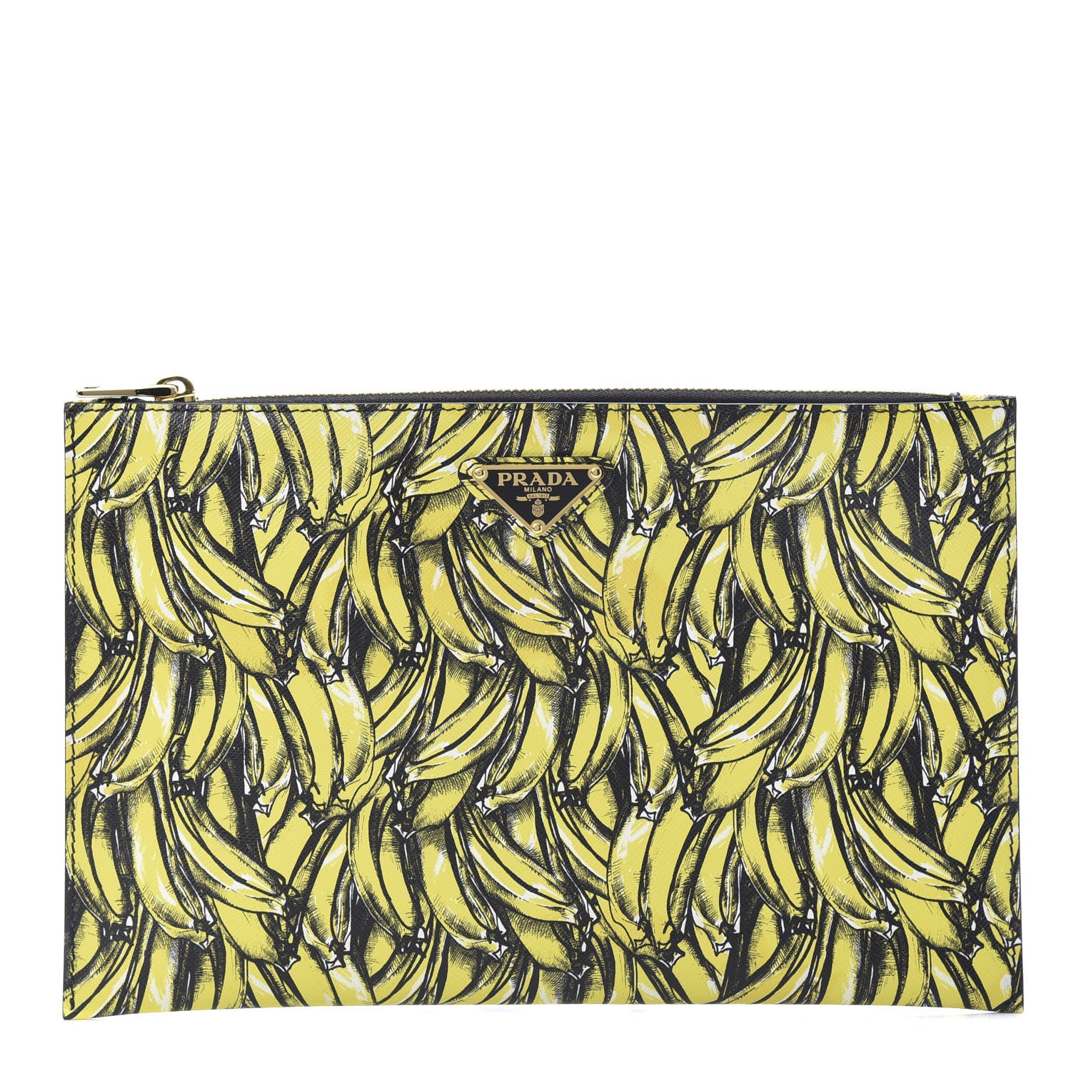 Prada Saffiano Banane Clutch Giallo 1 of 7