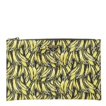 Prada Saffiano Banane Clutch Giallo 1 of 7