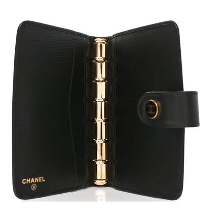 Chanel Grained Calfskin CC Button Pocket Agenda Cover Black 4 of 7