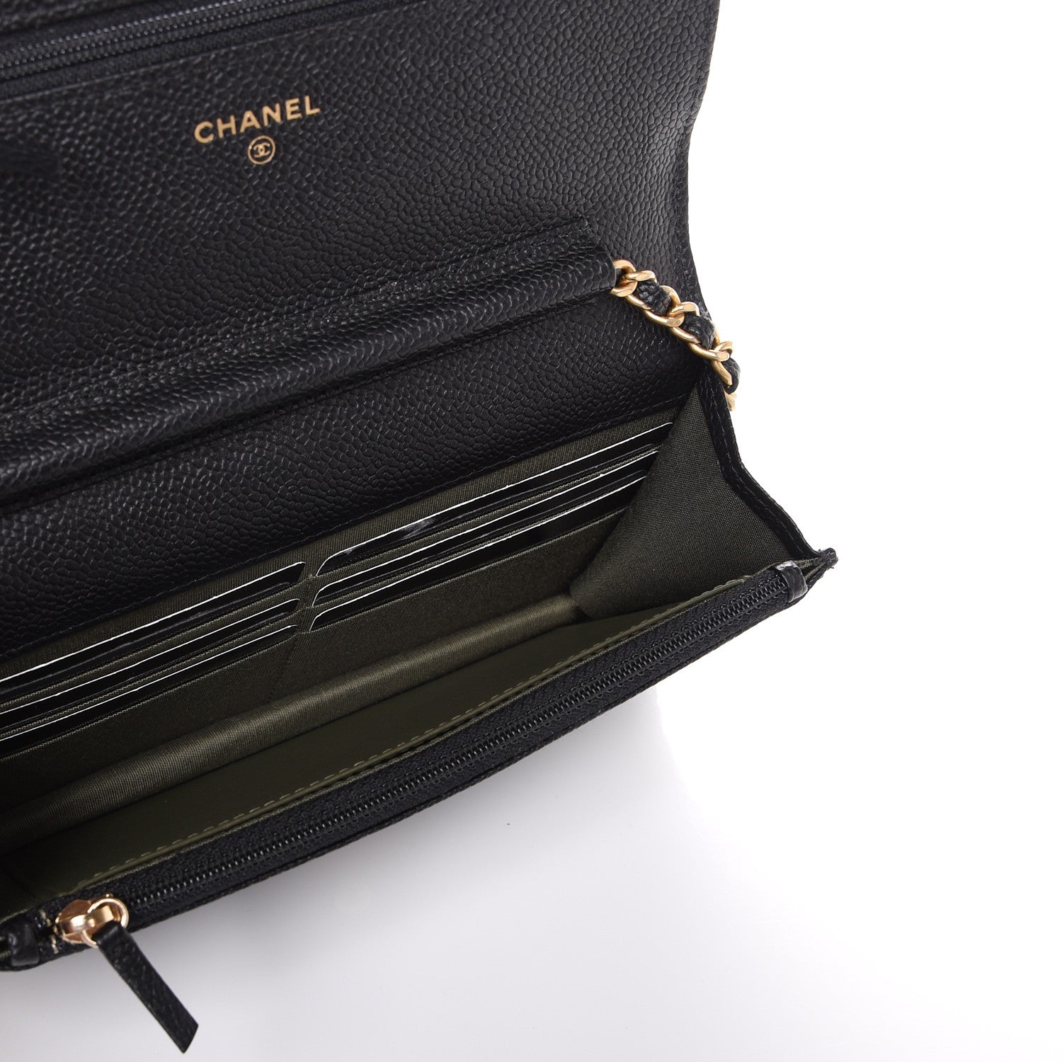 Chanel Caviar Quilted Boy Wallet On Chain WOC Black 5 of 8