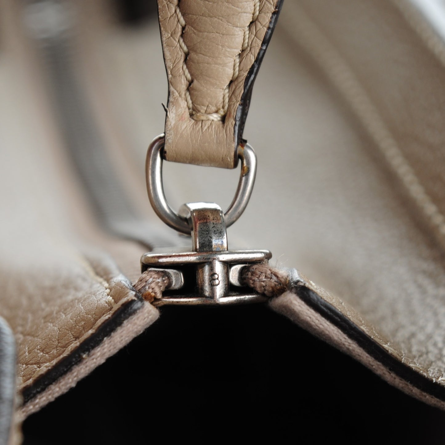 Drummed Calfskin Micro Luggage Dune