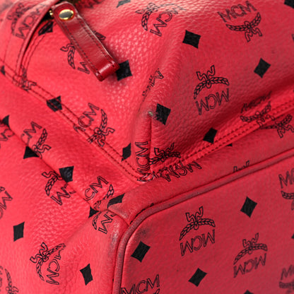 MCM Visetos Medium Sprinkle Stud Stark Backpack Red 8 of 23