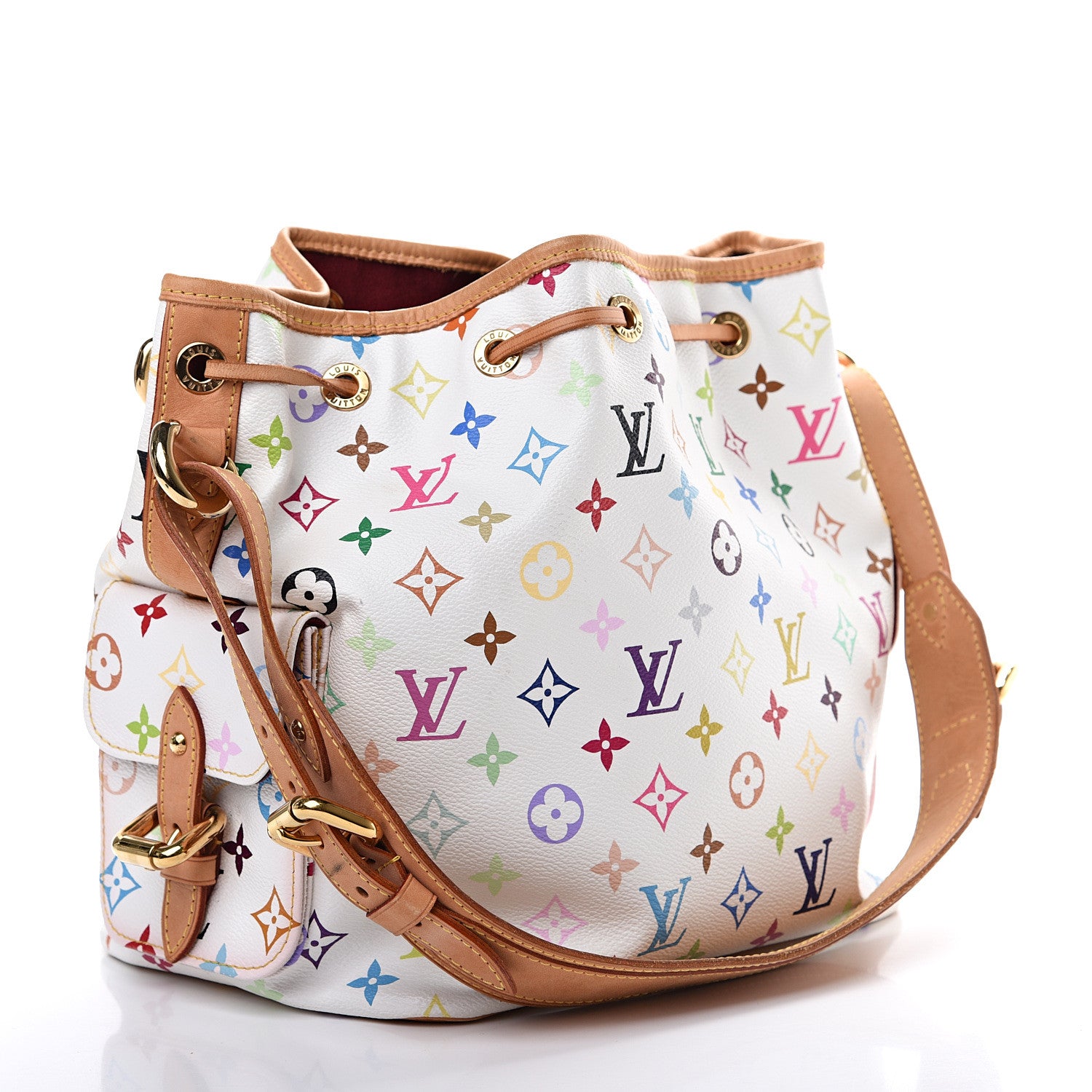 Louis Vuitton Monogram Multicolor Petit Noe White 2 of 14