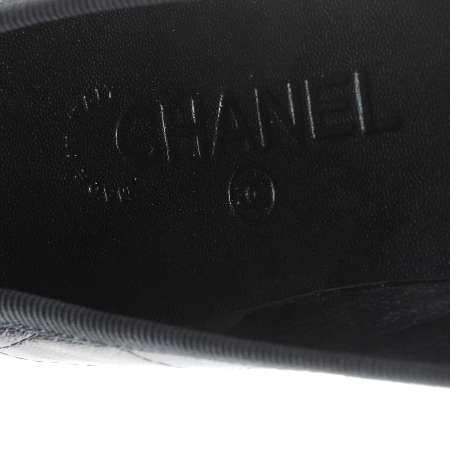 Lambskin Quilted Cambon Ballerina Flats 38 Black
