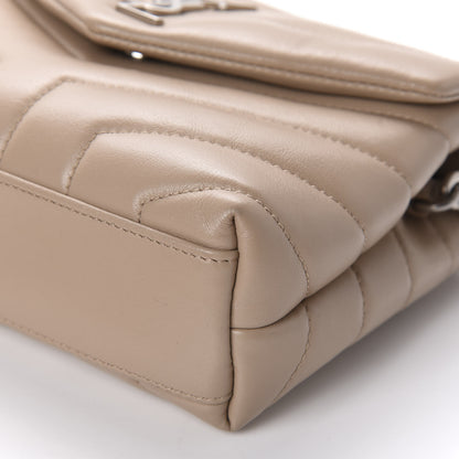 Saint Laurent Calfskin Y Quilted Monogram Toy Loulou Satchel Nude 7 of 12