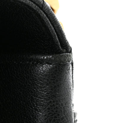 Saint Laurent Sheepskin Matelasse Chevron Monogram Medium College Bag Black 12 of 13