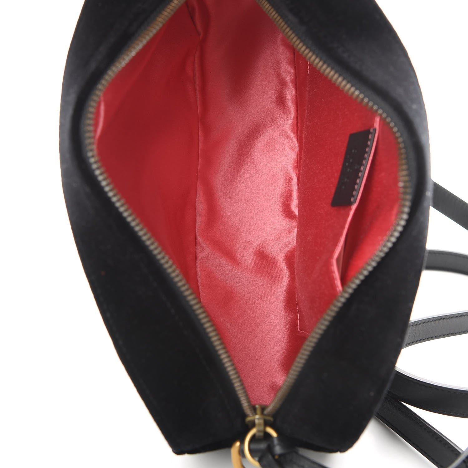 Gucci Velvet Matelasse Crystal Star Embroidered Small GG Marmont Chain Shoulder Bag Black 5 of 11
