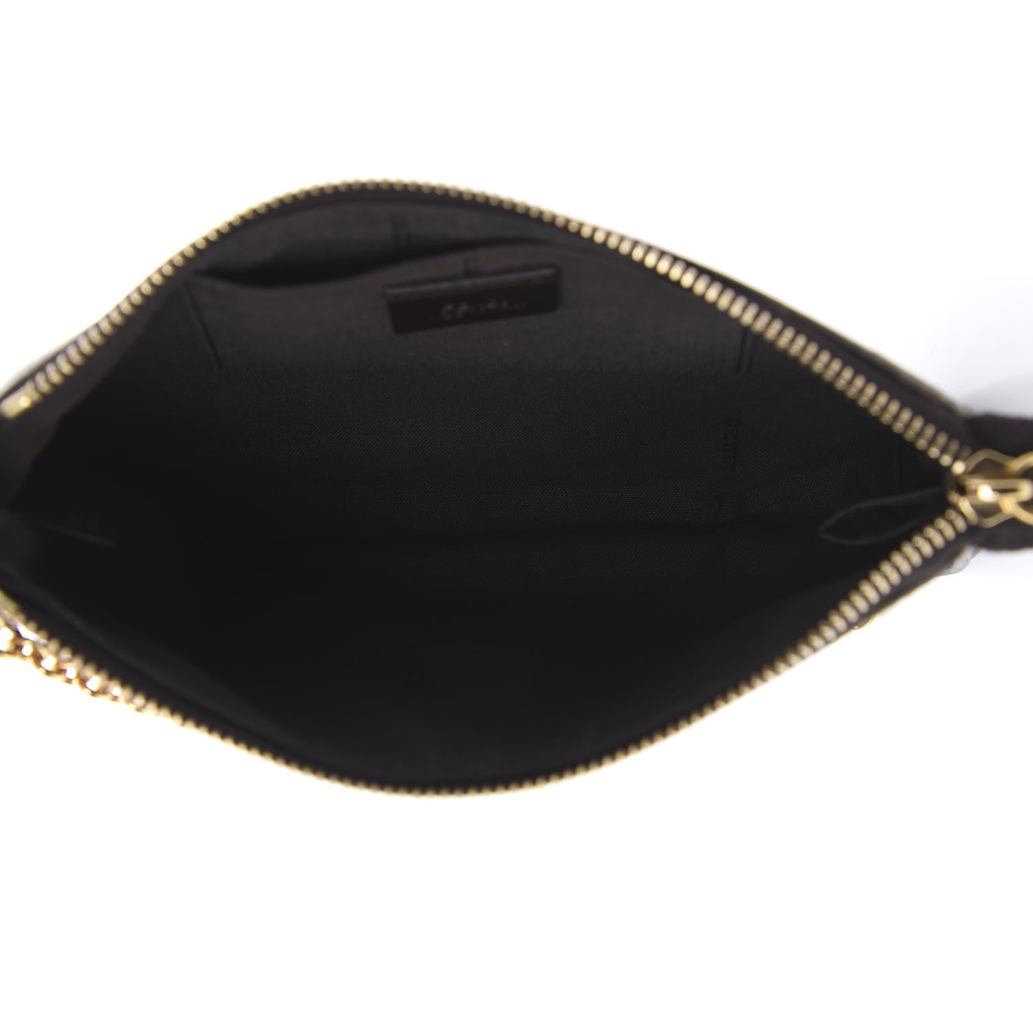 Fendi Zucca Spalmati Vitello Elite Pochette Tobacco Ebano 4 of 10