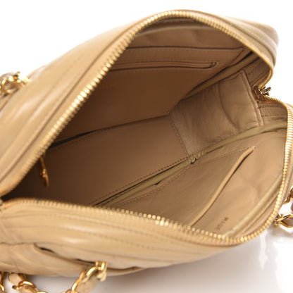 Chanel Lambskin Quilted Camera Case Beige 5 of 9