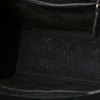 Celine Drummed Calfskin Micro Luggage Black 10 of 12