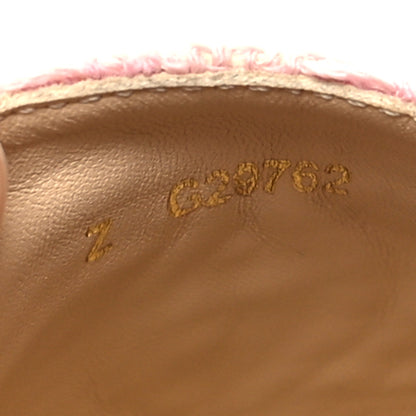 Chanel Tweed Patent CC Espadrilles 38 Pink Black 6 of 11