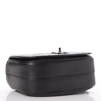 Chanel Calfskin Stitched Small Ring My Bag Flap Crossbody Bag Black 4 of 7