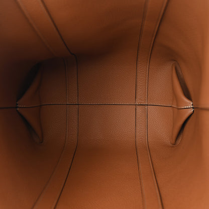 Moynat Taurillon Gex Calfskin Duo Vertical Reversible Tote Cannelle Azur 9 of 17