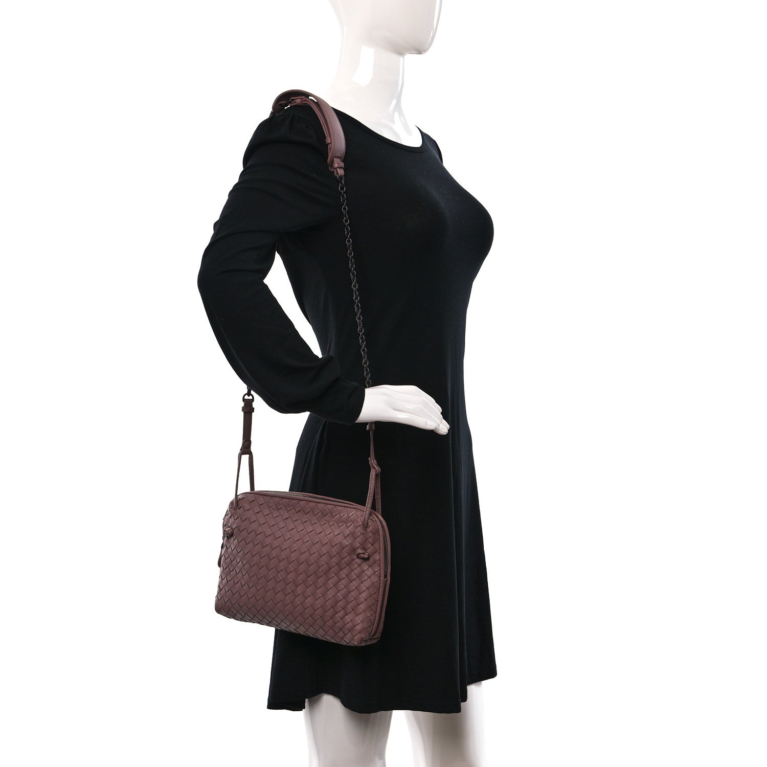Bottega Veneta Nappa Intrecciato Nodini Crossbody Messenger Deco Rose 2 of 8