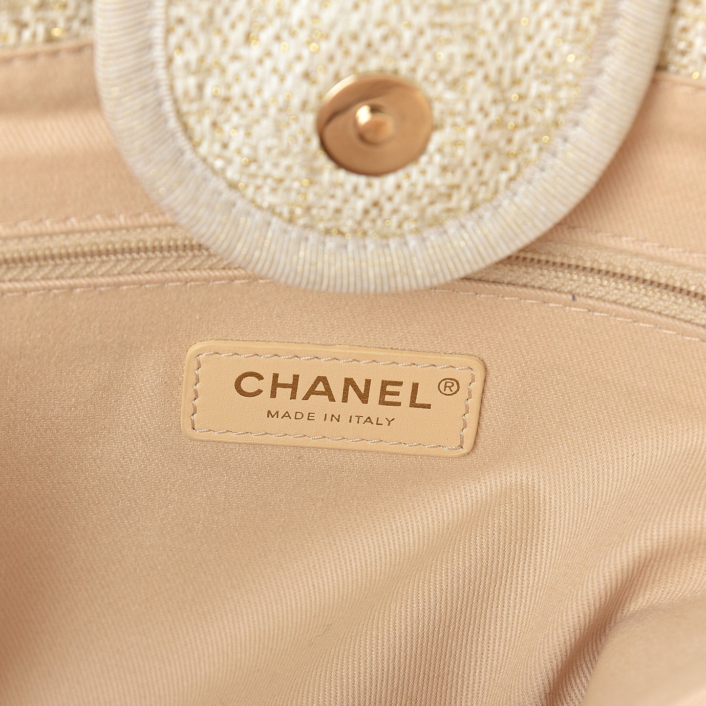 Canvas Medium Deauville Tote Ivory