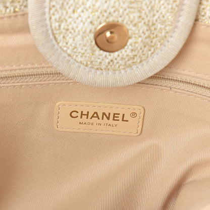 Chanel Canvas Medium Deauville Tote Ivory 5 of 9
